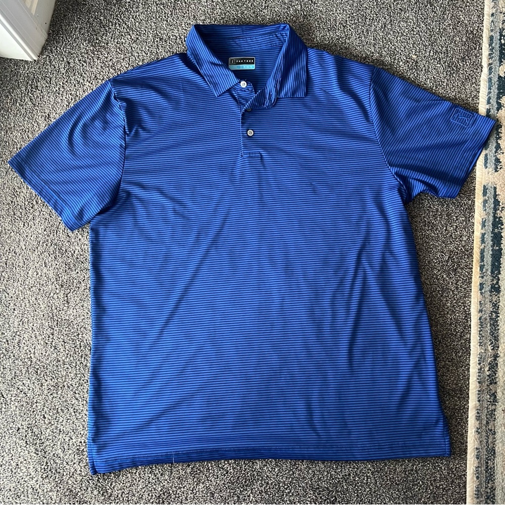 PGA Tour Men's Cobalt Blue Performance Polo
